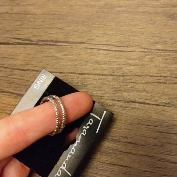 Double crystal ring size 7 - Picture 2 of 2